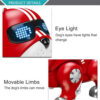 21dbd2f5a8088edb V01Violent With Movable Head Limbs Music Robot Toy Red And Blue Children's Intelligent nical Dog Electronic Pet