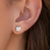 21ebb35e9cc1293b DW D Color Brilliant Round Cut Lab Moissanite Diamond Stud Earrings for Women 925 Sterling Silver Gold Plated Wedding Jewelry