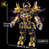 2206eeb1cf8b4531 HUIQIBAO SunWuKong Warrior Mech Robot Building Blocks MOC Chinoiserie Action Figure Brick Children City Construction Display Toy