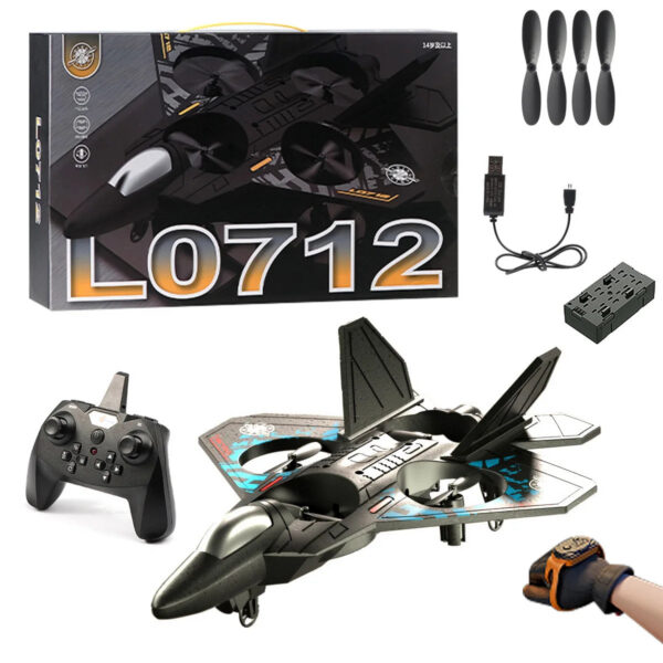 2216601325319fe7 L0712 RC Plane 2.4G Remote Control Aircraft Gravity Sensing Aircraft Glider with Light EPP Foam Fighters for Boys Children
