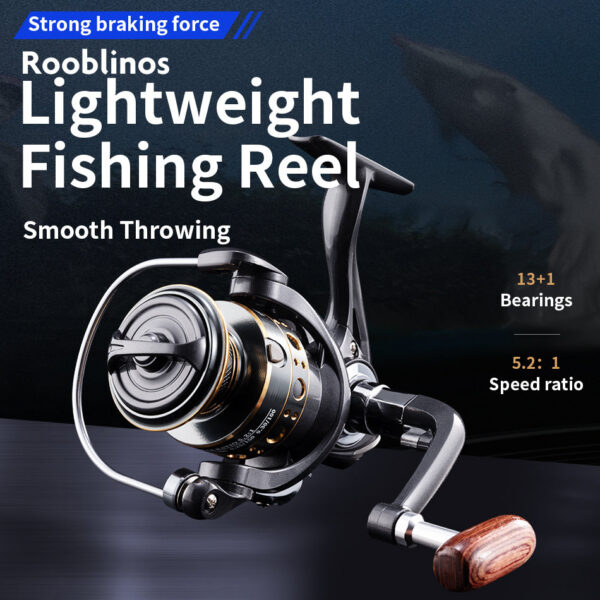 Roobos BK Spinning Reels For Saltwater Freshwater Metal Spool Left/Right Interchangeable Trout Carp Fishing Tackle