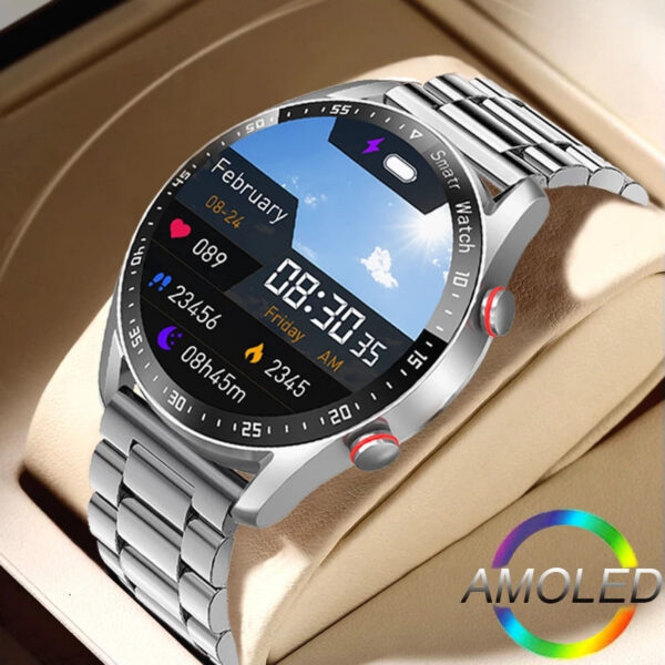 ECG+PPG Bluetooth Call Smart Watch Men Laser Health Blood Pressure Fies Watches Man Sports Waterproof Smartwatch+Box