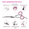 4pcs Dog Grooming Scissors with Safety Round Tip-Stainless Steel Set Precise Trimming and Shaping Ideal for All Breeds