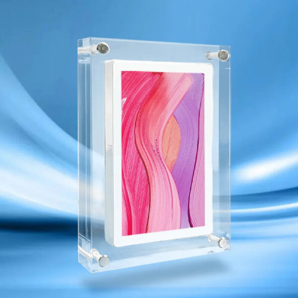 223aff360e2460a0 Acrylic Digital Photo Frame 5/7 Inch 1000mAh Vertical Display IPS Screen 2G Memory Battery Porta Retrato Digital