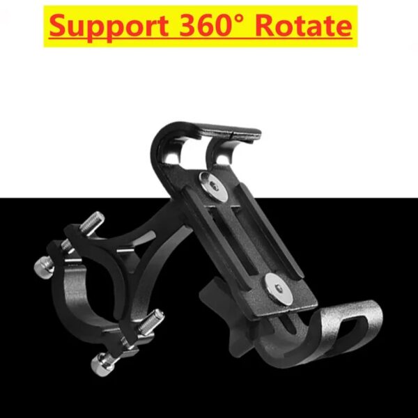 223c1cfbf6c1f08c Metal Motorcycle Bike Phone Holder Aluminum Alloy Anti-slip Bracket GPS Clip Universal Bicycle Stand Support for All Smartphones