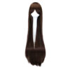Long Straight Cosplay Wig Purple Black Red Pink Blue Dark Brown 100 Cm Synthetic Hair Wigs