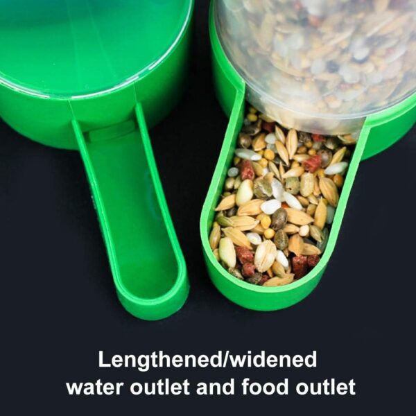 2242fb72805d4aa3 Bird Feeder, Bird Water Dispenser for Cage, XISTEST 2PCS Automatic Bird Water Feeder with 1PCS Food Feeder for Cage Pet Parrot Budgie Lovebirds Cockatiel Automatic Bird Feeder (2pcs 60ml + 1pcs 150ml)