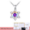 Stylever Snowflake Moissanite Diamond Pendant for Women Gift Sterling Sier Necklace Sparkling Wedding Fine Jewelry