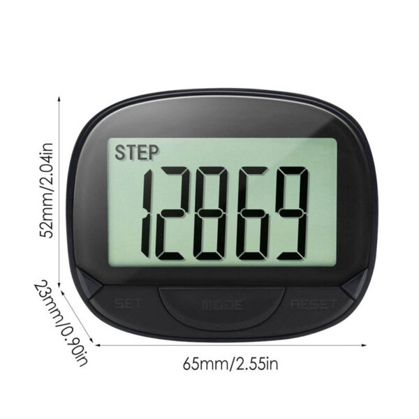 ThreeH Track Steps Multifunctional Portable Sports Pedometer Step Distance Calories Counter Fiess Tracker Time Display