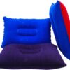 2269c7b0470a6a35 3 Pack Camping Travel Pillow Small Squared Flocked Fabric Air Pillow, Compact, Comfortable and Ergonomic Inflatable Pillow, Used to Support Camping and Hiking