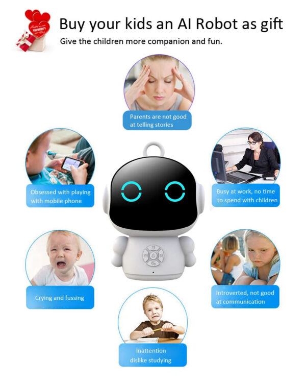 Tuya Smart AI Robot WiFi Early Education Toys for Children Speech Recognition & Voice Interactive Educational Learning Machine