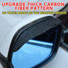 2PCS Rearview Eyebrow Carbon Fiber Pattern Car Universal Reversing Mirror Rain Shield