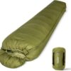 ATEPA Daunenschlafsack Camping, 650FP Mumienschlafsack leicht, 3-in-1 Schlafsack Outdoor Erwachsene, 3 Jahreszeiten warm, wasserabweisend, ideal für Erwachsene bei Reisen, Abenteuern und Camping