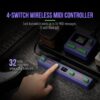 SONICAKE Pocket Control Portable Wireless MIDI Controller 4 Programmable Footswitches, USB Host, Rechargeable Battery Built-in