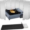 10/12/16 Plates Stove Windscreen, Aluminum Stove Windshield with Drawstring Bag, for Camping, Butane Stoves(10 Plates)
