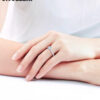 Hot Crystal Sterling Sier Diamond For Woman Beautiful Moissanite Ring Fashion Noble Wedding Party Jewelry