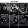LEOFISHING CNC Ice Fishing Wheel Winter Quick Release Reel 3+1 Metal Spool Coil Smooth Lure Fish Equipment Accessories