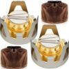 229dc1a5e852a718 2 Pack Mini Alcohol Stoves, Ultralight Portable Spirit Burner Furnace, Camp Stove with Aluminum Stand, Grey Alcohol Fuel Stove for Outdoor Backpacking Hiking Camping Survival Picnic Cooking