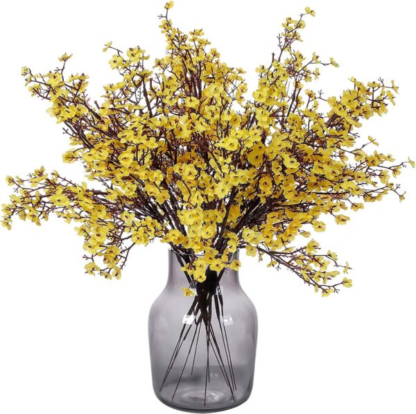 22af9fea956c990e Momkids 6 Pcs Babys Breath Bulk Artificial Faux Silk Flower Gypsophila Bouquet Winter Real Touch Fake Floral for Office Kitchen Wedding Restaurant Centerpieces Christmas Party Decor (White)