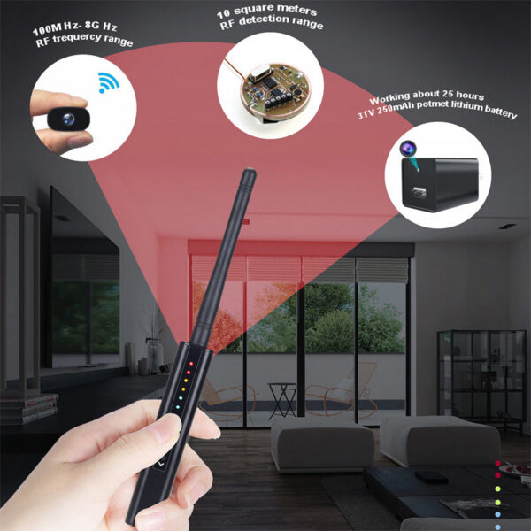 22b5a10c2ef29f0b G728 Anti-monitoring Anti-peeping Hidden WiFi Wireless Signal Camera Detector Infrared Scanner Artificial Intelligent Detection