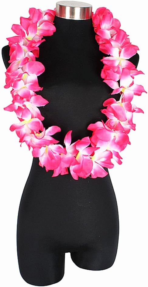 22c572d0db8724d0 Hawaiian Hula Leis Dance Garland Artificial Flowers Neck Loop for Luau Party Costumes (Pink)