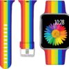 Laffav Compatible with Apple Watch Band 41mm 40mm 38mm iWatch Series 9 & Ultra 2 & SE & Ultra & Series 8/7/6/5/4/3/2/1 for Women Men, Colorful Jellyfish, M/L