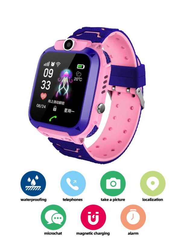 22cd2ff9447f39b3 Q12 Kids Smart 2G Call Phone Watch Waterproof Mother Children GPS Monitor Boy Girls SOS Child Sports Digital Watches Tracker