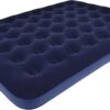 22d92feed82b2f7e Queen Camping Air Mattress Inflatable Air Bed with Flocked Top