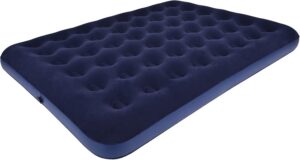 22d92feed82b2f7e Queen Camping Air Mattress Inflatable Air Bed with Flocked Top