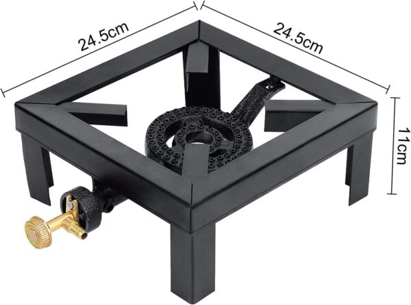 22dfc5d69051d9e3 Youyijia Camping Burner Gas Burner Ring Gas Burner Stove Cast Iron LPG Portable Gas Cooker Outdoor Cooker Camping Stove 24.5 x 24.5 x 11 cm for Catering Restaurant Fishing