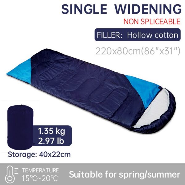 Camping Equipment Sleeping Bag for Outdoor Traveling Hiking Spring Summer Autumn Ultralight Waterproof Envelope Backpacking