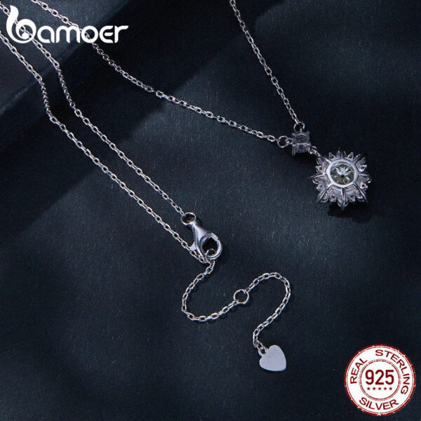 BAMOER Moissanite Halo for Women, 1 Carat Lab Grown Diamond Sterling Sier Chain Necklace