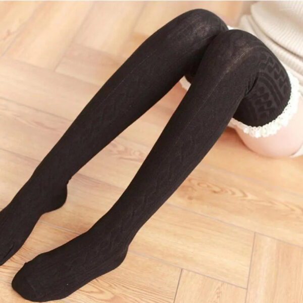 Women Socks 1Pair Thigh High Girls Stockings Lace Winter Warm Sexy Stocking Medias Pantyhose Knee
