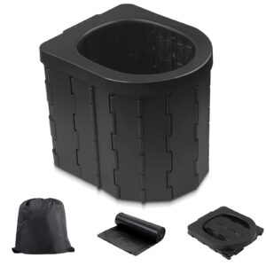 231f2682324e085e Portable Adults, Porta Potty Travel Commode Bucket Toilet for Camping, Car, Travel, Outdoor, Hiking, Backpack, Trips, Tent, Boat, Beach, Traffic Jam, Home