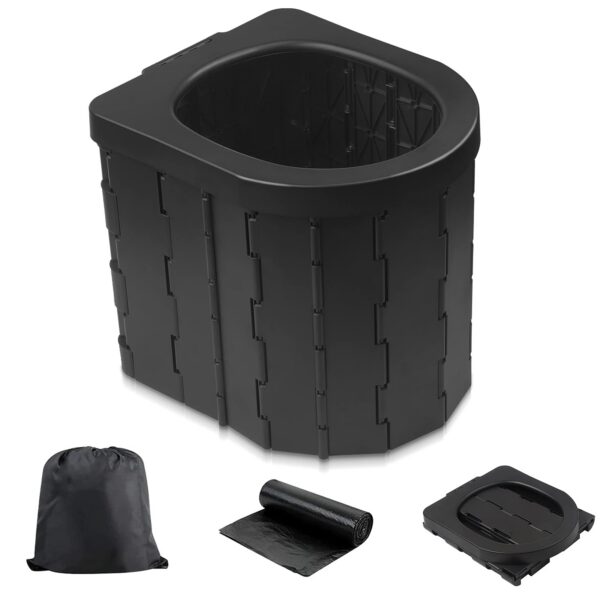 231f2682324e085e Portable Adults, Porta Potty Travel Commode Bucket Toilet for Camping, Car, Travel, Outdoor, Hiking, Backpack, Trips, Tent, Boat, Beach, Traffic Jam, Home