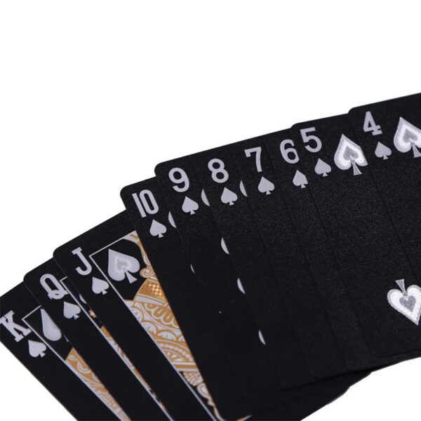 Color Black Gold Playing Card Group Waterproof Poker Suit Magic Dmagic Package Board Game Gift Collection