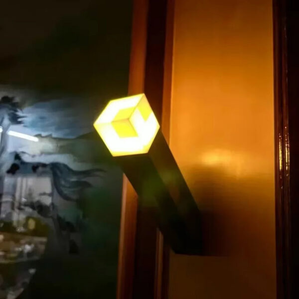 Minecraft Brownstone Torch Lamp Figure 4 Colors Bedroom Decorative LED Night Light USB Charging with Buckle Kids Toy Gift