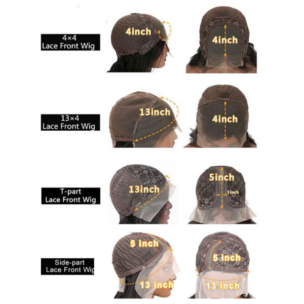 Brazilian Front Human Hair Short Bob Wig Pre Plucked Natural Color 4x4 Part Lace Wigs For Women
