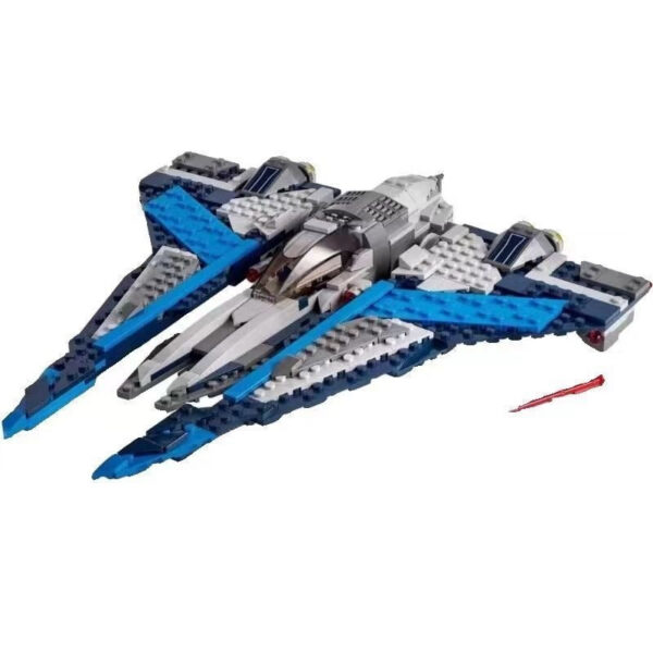 2347e2181a0c3db0 HOT TOY WARS 75316 Mandalorian Starfighter Space Fighter Spaceship Model Building Blocks Bricks Toys Kid Christmas Gift