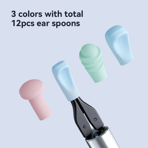 2360c933a0917736 Camera Wax Removal Otoscop with Light 3.2mm Silicone Spoon Ear Cleaner Visible Tweezer Cleaning