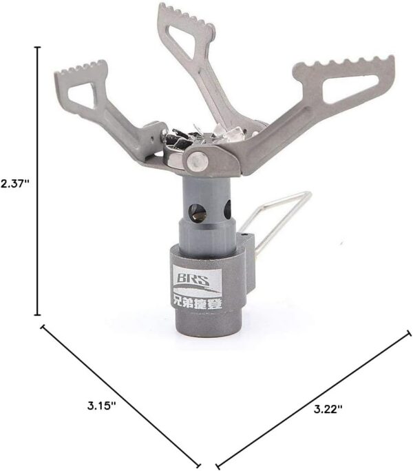 BRS Stove BRS 3000T Stove Titanium Ultralight Backpacking Stove Portable Propane Camping Stove Gas Burner Camp Stove only 26g with Extra O Ring (BRS-3000T Stove)