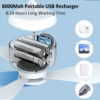 Portable Camping Tent Ceig Canopy 8000mah Rechargeable Wireless Fan Air Circulators with Remote Control Light