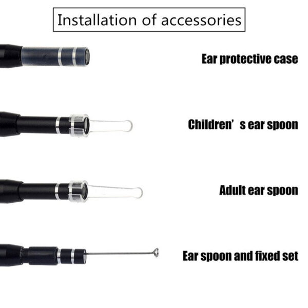 USB HD Mini Camera Electronic Endoscope Cleaner Earwax Removal Cleaning Tool Intelligent Visual Ear Picking Spoon