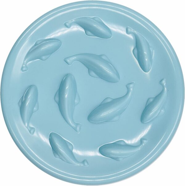 Slow Feeder Bowl for Cats and Small Dogs,Cilkus Fish Pool Design, Fun Interactive Bloat Stop Puzzle Feeder Bowl Healthy Eating Diet Made of Melamine Food Grade Material Dishwasher Safe (Green)