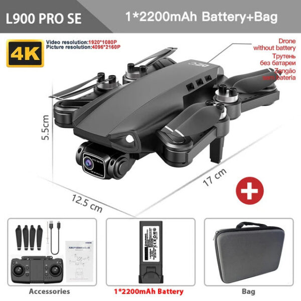 23b9035cdacc7a56 L900 Pro SE GPS Drone Profesional 4K HD 5G WIFI FPV Camera Quadcopter With Brushless Motor RC Mini Dron for Children Toys