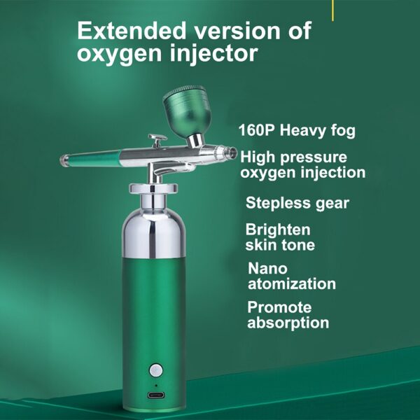 23be95c9b66c2c12 Water Light Oxygen Injection Apparatus Nano Fog Mist Sprayer Air Compressor Kit For Nail Tattoo Art Beauty Decoration Gun Tool