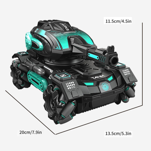23c224a65c9f7709 Gesture sensing remote control spray 2.4G four-wheel stunt launch water polo tank car boy hine armour game