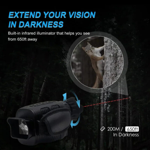 23c30023381a6383 Monocular Vision Device 1080P HD Infrared 5X Digital Zoom Hunting Telescope Outdoor Day Night Dual Use 100% Darkness 800m