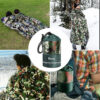 PE Emergency Camouflage Waterproof Portable Survival 120x200cm Sleeping Bag for Outdoor Camping Hiking Adventure