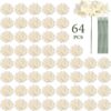 Auihiay 64pcs Silk Hydrangea Artificial Flowers, Artificial Hydrangea Flowers with Stems, Full Hydrangea Flowers for Wedding Centerpieces, Home, Garden, Party Decoration (Blue)